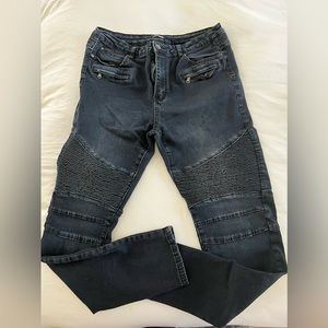Oliver Moto Jeans - Dark Blue Fashion Nova Jeans Size 15